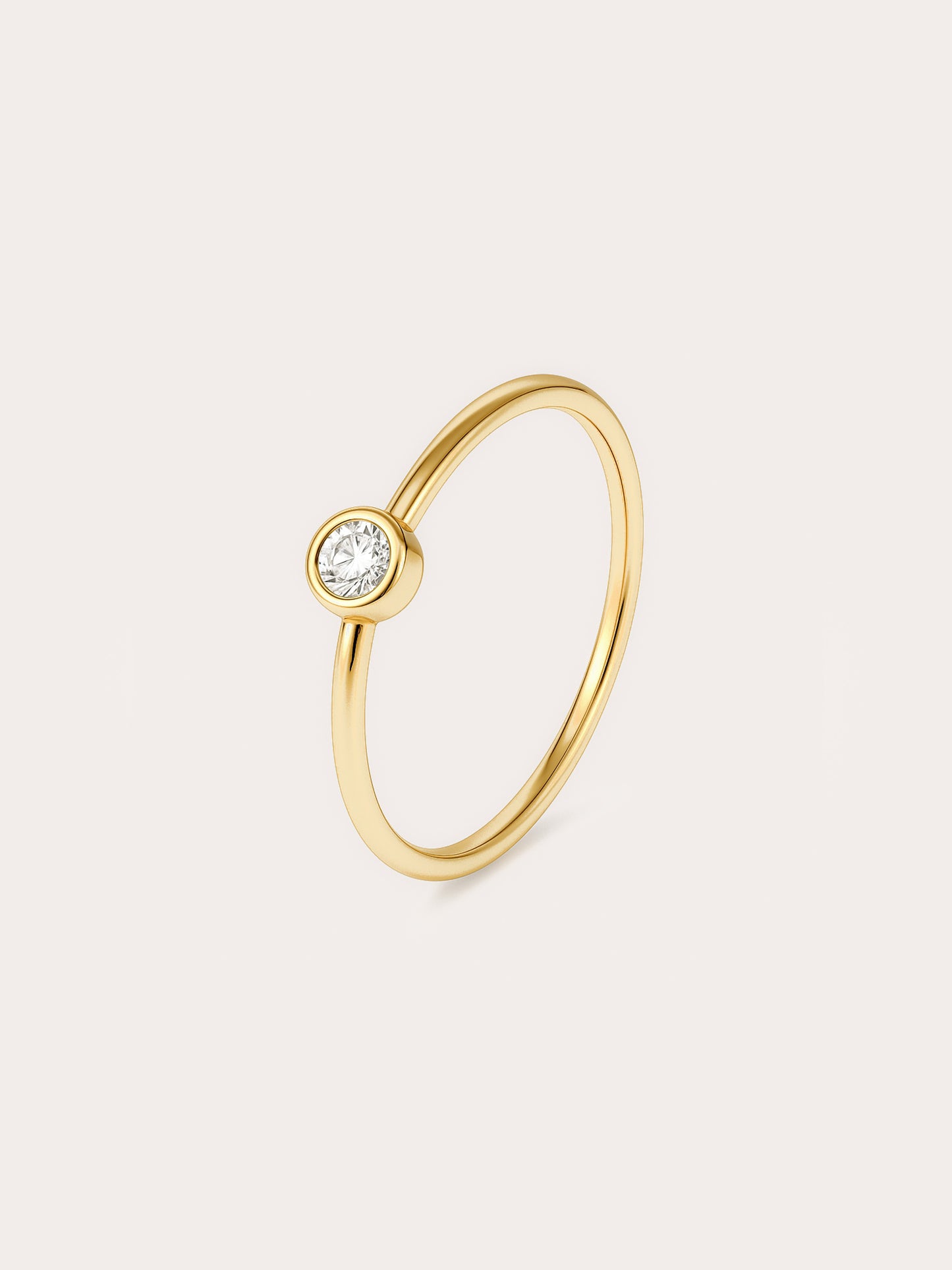 Round Petite Bezel Ring