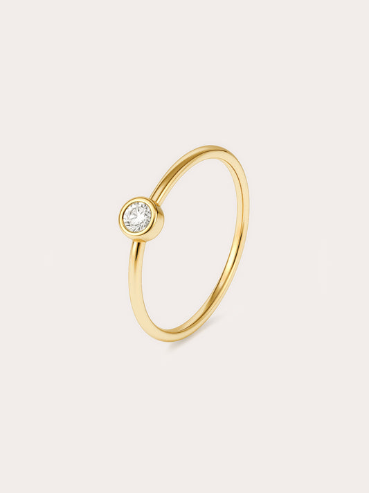 Round Petite Bezel Ring