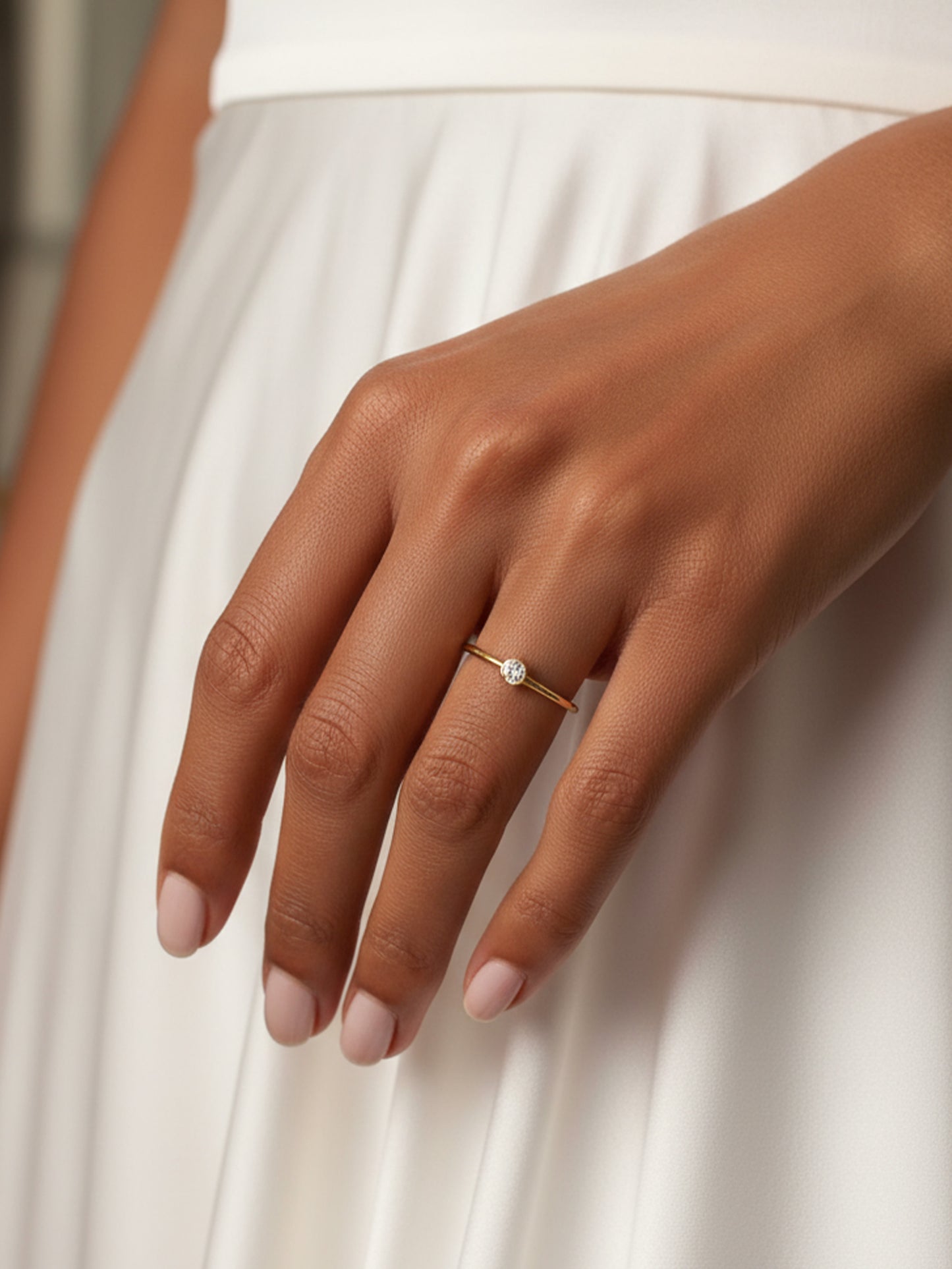 Round Petite Bezel Ring