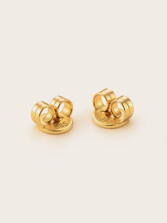 14k Solid Gold Earring Backs